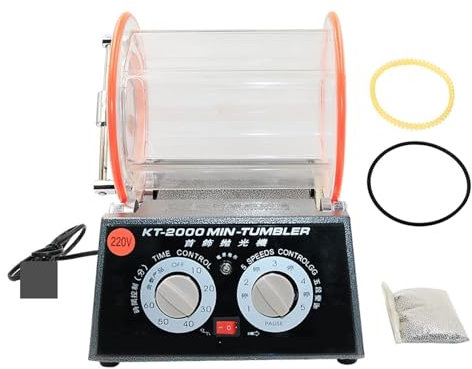KT-2000 5Kg Rotary Tumbler Jewelry Surface Polisher Finisher Polissage Machine de finition pour Sceaux, Bijoux, Verre, Pierres Précieuses