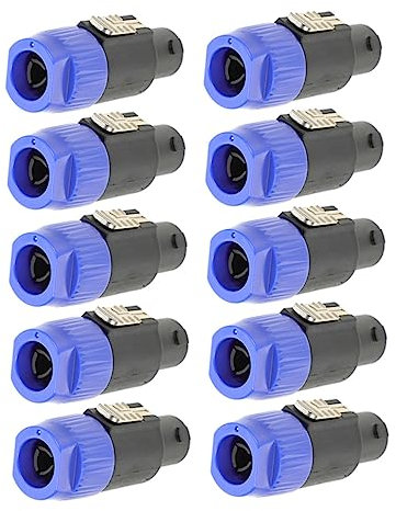 Housoutil Connettore Audio Professionale a Pin per Altoparlanti Adattatori per Amplificatori e Mixer 10 Pezzi Resistente Accessori Audio per Palco