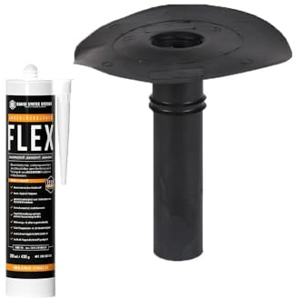 HSS Dachentwässerung DN50 EPDM Flachdachablauf Gulli | DN 50 · EPDM Flachdachablauf · Für Gartenentwässerung · Carport, Garage & Gartenhaus · UV- & Witterungsbeständig