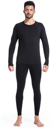 gagli Herren Thermounterwäsche Set Baselayer - Ultraweich Atmungsaktiv Leichtgewicht Langarm Shirt & Hose für Büro, Outdoor & Hausgebrauch 5℃ bis 15℃