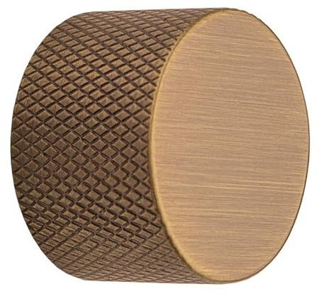 Kooples Hardware Knurled Dimmer Knob Only Solid Metal Textured Replacement Control Cap Modern Decorative Light Switch Upgrade (Antique Brass)