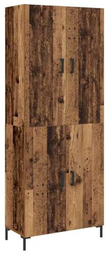 vidaXL Alacena Madera Vieja 69,5 x 34 x 180 cm Madera contrachapada, Soluciones de Almacenamiento Modernas, aparador Rectangular, Mueble de Dos Espacios, estantes para Interiores, organizadores