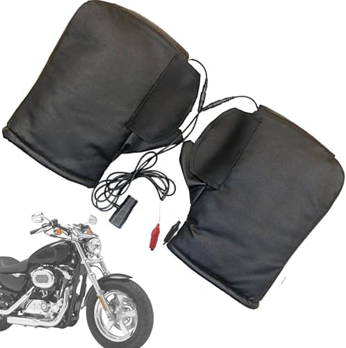 Générique Guanti da Manubrio per Moto | Elettrico Impermeabile Antifurto - Guanti Caldi per Motoslitta in Inverno,per Uomini Motociclisti Navetta Guida Escursionismo Avventure Freddo