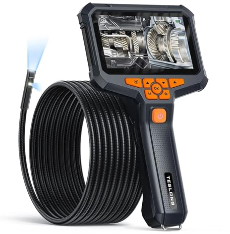 Cámara de inspección endoscópica Doble Lente NTS430, IP67, Impermeable, Cable Flexible, cámara for alcantarillado, 7 LED(5.5mm Dual Lens 3m)