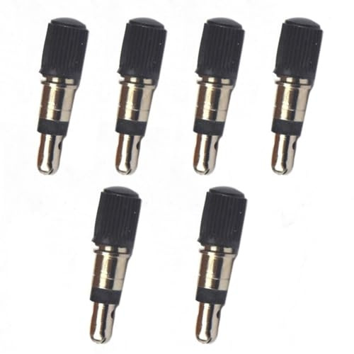 Violiica Lot de 4 ou 6 valves de valve de vélo avec bouchon anti-poussière pour valves Dunlop pour gonflage facile des pneus
