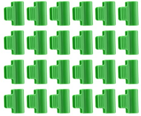 SIXRUN 24-pack Växthusklämmor Plastfilm Radskydd Nättunnelbågeklämmor för Växthusfilm Nät Till Rör 8 Mm 19 Mm Diameter med Gängad Design (2)