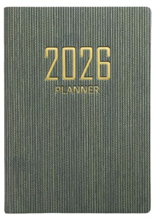 Planer 2026 - Täglicher Taschenkalender | A7 Englisches Kalenderbuch mit 365 Tagesseiten, Mini Terminplaner Organizer für Arbeit Schule College Zielplanung, Planungsbuch für Studium