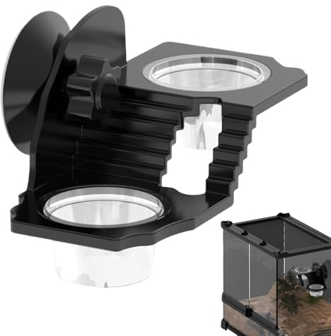 Cuenco para Reptiles - Cuenco alimentador Triple | Plato de Agua para Colgar en la Pared: Material ABS, Cuencos Simples/Dobles/triples, recinto para Reptiles para Geckos y Geckos arbóreos, y