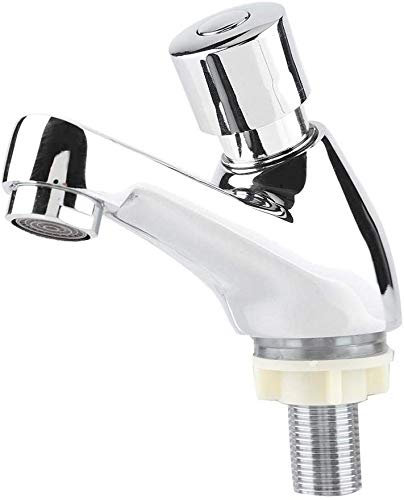 Robinet Temporisé Chromé pour Lave-Main, Lavabo, Cuisine, Salle de Bain et WC - Fermeture Automatique et Économie D'eau