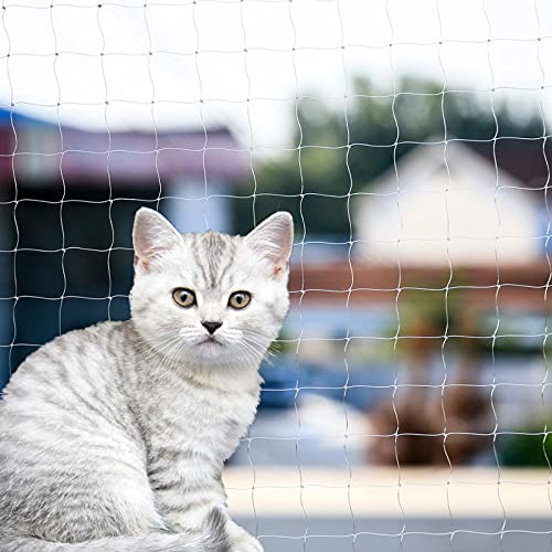 YOKMO Katzen-/Balkonnetz, Katzen-/Insektenschutz-Zaunnetz, Hundezaun, transparentes Nylon, Haustiernetz, für Balkon, Fenster, Treppen, Netz für Balkon, Fenster, Treppen (310 m, 310 m)