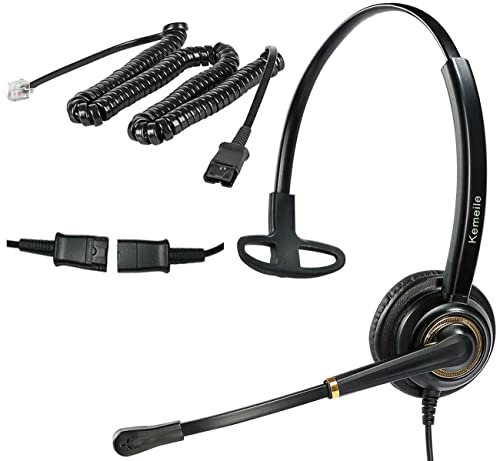 KEMEILE Cisco Corded RJ9 Telephone Headset with Mic Noise Cancelling Compatible with Cisco Landline Deskphones 7821 7841 7931G 7940G 7941G 7942G 7945G 7961G 7962G 7965G 7970G 7975G 7985G 9951 etc