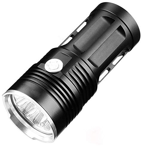 FGHSD Powerful LED Flashlight High Power Flashlight 18650 Searchlight Torch Light Camping Bike Light,Black,14*T6,Super Bright Powerful Flashlight,