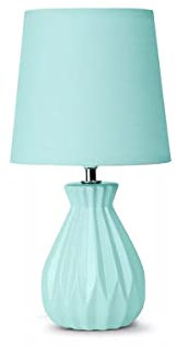 konsimo SOTER Tischlampe - Schreibtischlampe für Wohnzimmer, Schlafzimmer und Flur - Tischleuchten Leselampe - Desk Lamp - Lampen Bürolampe Blau