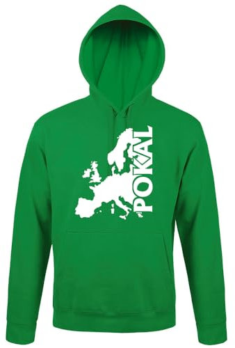 shirt84 Coppa europea con cappuccio da uomo, verde, L