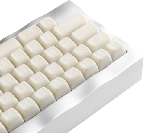 ULTRAEQUIP White Jade Keycaps, 160-Key Double Shot PBT RSA Profile, Translucent Shine-Through, Custom Set with Split 7U Spacebar for Alice ISO/ANSI Mechanical Keyboard