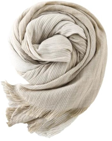 REHJJDFD Herren Schals, kariert, gewebt, knittert, warm, weich, Quastenschal, khaki, One size