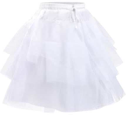 Semazz Tutu Enagua para Niñas,3 Capas Aros Crinolina Faldas Enaguas Crinolina Pantalón para Niños Falda de Tutú para Enagua Vestido de Novia para Dama Honor Fiesta de Bodas de 3 a 15 Años