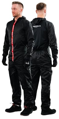 CAR SYSTEM Coverall Black Suit Combinaison de peinture lavable Noir, Noir , XXXL