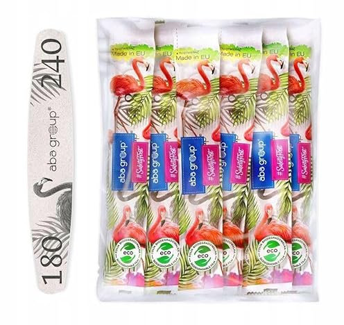 ABA GROUP Nagelfeile - Ellipse 180/240 – 100 Stück In Folie Für Maniküre Und Pediküre - Hochwertige Einweg-Nagelfeilen Für Gel-Nägel - Gelnägel Set - Ideal Für Gel Nägel