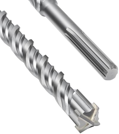 Punta SDS Max a doppia elica, con 4 taglienti in carburo di tungsteno, per trapano a percussione, ideale per calcestruzzo, pietra e pietra naturale, 30 x 540 mm