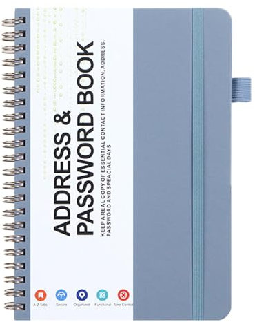 Kleine Passwortbücher für Senioren, Passwort-Organizer-Buch,Tragbarer Passwort-Organizer zum Schreiben von Büchern - Kleines Passwortbuch, Adressbuch mit Tabs für Frauen, Männer, Zuhause, Besprechungs