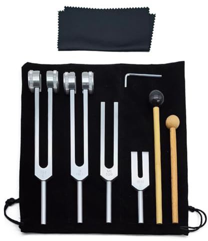 Outils de par le son - Kit de diapason de méditation, diapason de méditation, instruments de par le son, fourchettes, diapasons de polyvalents pour débutants et confirmés
