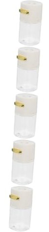 Cabilock 5piezas Botella De Presionada Para Cocina Dosificador De Especias Controlado Envase Transparente Para Sazonar Para Almacenamiento De Condimentos
