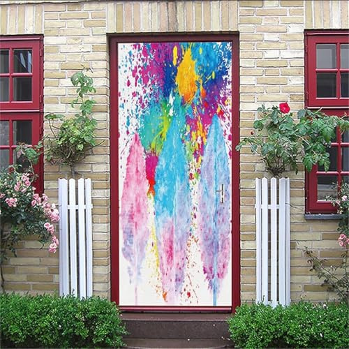 Türtapete Selbstklebend 90 x 200 cm Malen Türaufkleber Graffiti Türposter PVC Wandaufkleber Wasserdichte 3D Fototapete Türfolie Poster Tapete Türbilder Für Türwand Dekoration E382