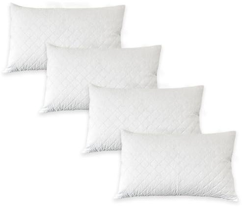 NARCISO - Set 4 Copricuscini Letto con Zip, Copricuscino 50x80 in Morbida Microfibra Manopesca, Tessuto Anallergico, Antiacaro, Igienico, Traspirante e Perfetto per Tutte Le Stagioni, Copri Cuscini