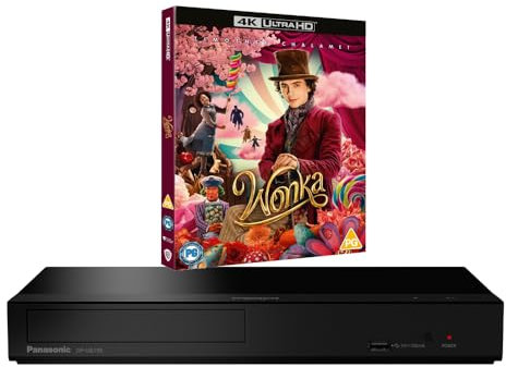 MULTIREGION Blu-ray Player Compatible with Panasonic DP-UB159 MultiRegion Blu-ray Region A, B & C - DVD Regions 1-8 - Bundle Including Wonka 4K UHD Disc
