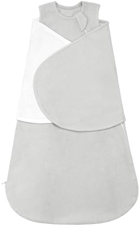 ZIGJOY Swaddle Sleep Sack Newborn 1.5 Tog Fleece Wearable Blanket Baby 6-12 Months - Lightweight MicroFleece Winter Sleeping Sacks Bag for Infant Girl Boy Gifts, Grey