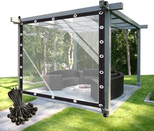 Frilla Wetterfester Outdoor-Vorhang 3x3m – UV- & wasserdichte Terrassenabdeckung mit Ösen – Ideal für Balkon, Garten & Pergola | COVERKA