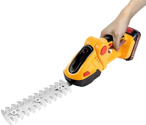 Decespugliatore A Batteria, Tagliasiepi Elettrico Senza 2 In 1 20000 Giri/min Ricaricabile Portatile For Domestico,Arbusti, Diserbo, Potatura,tosaerba,attrezzi Giardino(Green-2battery)