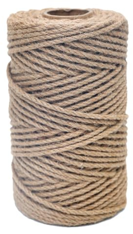 PULaif Corda di spago di Iuta, Spago di Iuta Marrone 6 mm/8 mm x 100 m (328 Piedi) Diverse Misure(8mmx100m(328ft))