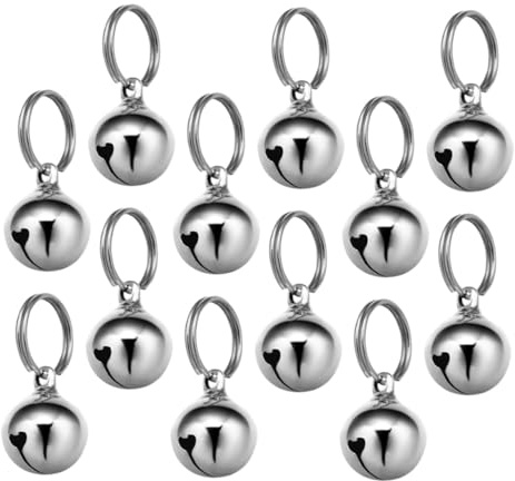 SUPVOX 12 Campanelli per Collari in Metallo 16mm, Ciondoli a Campana Resistenti all’Acqua per Cani e Gatti, Accessori Leggeri per Tracciamento Animali Domestici all’Aperto