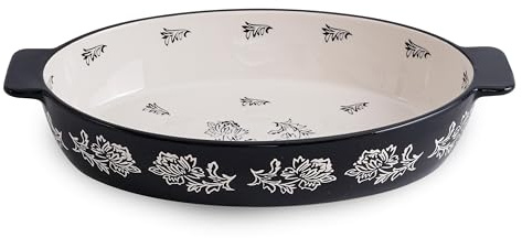 Wisenvoy Casserole Dish Baking Dish Ceramic Au Gratin Baking Dish Lasagna Pan Oval Casserole Dishes for Oven