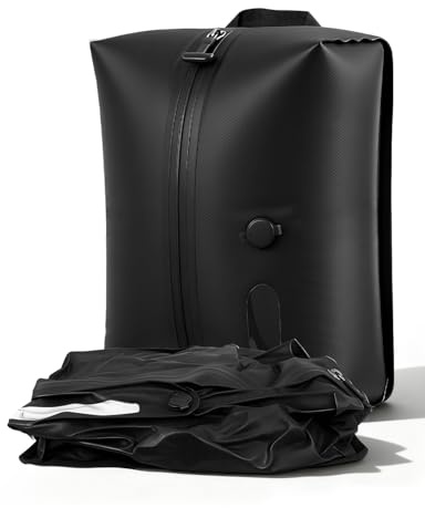 Bellanny Storage Bags for Clothes, 33L Reusable TPU Vacuum Bag for Travel with See-Through Window, IPX7 Waterproof Seal Bag Packing Cube for Backpack Luggage Suitcase, No Pump