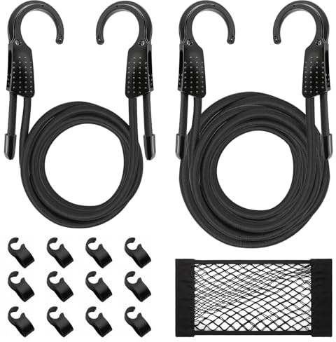 GZLCEU 2 STK Spanngummi Verstellbar, 1.5/3M Expander mit Haken Verstellbar