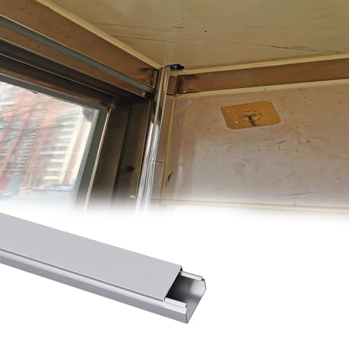 canalina passacavi muro Canalina portacavi in ​​acciaio inox larghezza 25 mm, striscia copricavo a clip altezza 10 25 50 mm, copricavi cavi e spegnicavo(1 PC,H 15 MM L 50 CM)