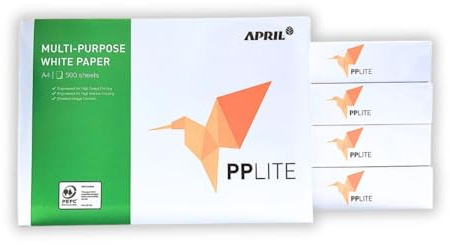 PPLITE Carta A4 Bianca Multiuso – 5 Risme da 500 Fogli (2500 Fogli Totali) – Carta per Stampante Laser, Inkjet e Fotocopiatrice – Uso Ufficio e Scuola