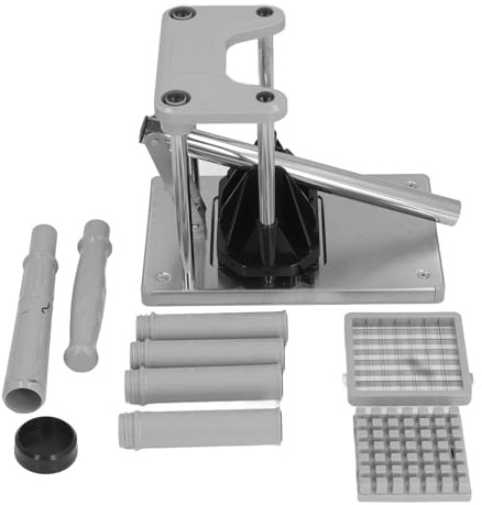 Tritatutto per verdure e frutta, taglia patate a bastoncini, affettatrice multifunzione, taglio uniforme ed efficiente con lame in acciaio inox, strumento da multifunzionale per