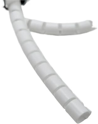 WUDOLI 2 metri di avvolgicavo a spirale for la gestione dei cavi, 8 mm, 10 mm, 28 mm, manicotto for l'organizzazione dei tubi, protezione for la conservazione dei cavi Strumenti(White,ID 8mm)