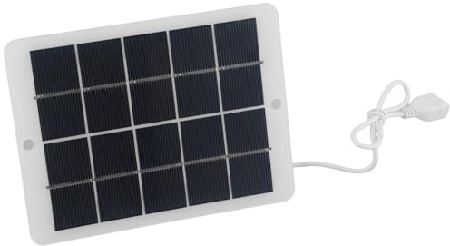 JoyousMall Pannello solare monocristallino da 5 W e 5 V, con uscita USB, caricatore solare portatile per power bank, campeggio, luci da giardino e progetti fai da te