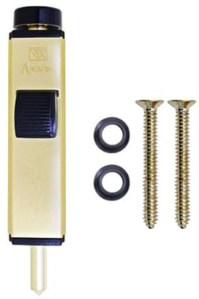 Andersen Auxiliary Foot Bolt Lock for Frenchwood Gliding Door - Bright Brass