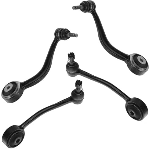 TRQ Front Upper Driver and Passenger Side Control Arm and Ball Joint Set 4 Piece Compatible with 2009-2014 Hyundai Genesis Sedan 2011-2013 Equus 2014 Equus To 2-03-14 Production Date