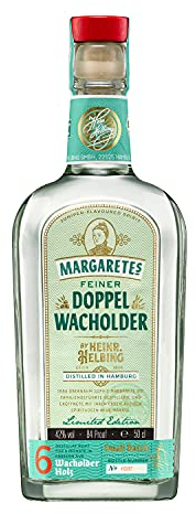 Margaretes feiner Doppel-Wacholder 42% Vol. - feinstes Destillat aus Bio-Weizen - Trinkt man pur oder mit Tonic. (1 x 0,5 l)