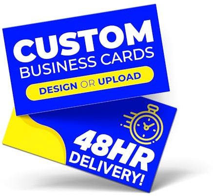 DOT4DOT Custom Printed Business Cards - Full Color Double Sided Premium (16PT) Thick Paper Stock UV Coating Glossy Finish 2x3.5 - Made in USA