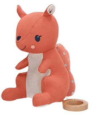 Sterntaler Baby Mädchen Spieluhr Baby Spieluhr mittel Enna - Kinderspielzeug, Babyspieluhr, waschbar mit Tiermotiv Eichhörnchen - Recycelt
