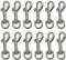 12 Pcs Trigger Clips Clasp, 5cm Zinc Alloy Swivel Eye Snap Clip Hook for Dog Lead, Pet Leashes, Men Keyring, Key Chain, Hiking