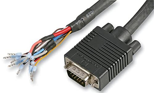 RARAION - Câble VGA mâle 15 broches vers extrémités libres, 15 m